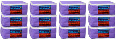 

Kuber Industries Designer Non woven Saree cover Bag Set of 12 Pcs /Wardrobe Organiser/Regular Clothes Cover " KI19153P8(Purple)