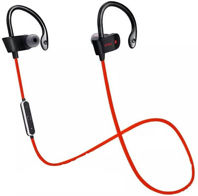 iZED Uniiversal Bluetooth Curved Headphones supports all devices, ultra clear voice, high bass, trebble with 8 m of range. Bluetooth Headset with Mic(Red, Over the Ear)
