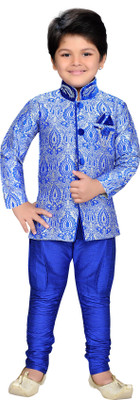 

AJ Dezines Boys Festive & Party Sherwani and Churidar Set(Multicolor Pack of 1, Royal blue