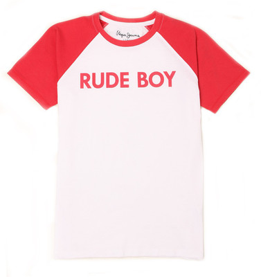 

Pepe Jeans Boys Graphic Print Cotton T Shirt(White, Pack of 1, Fuscia
