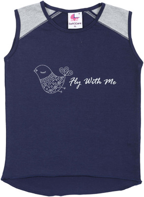 

Softcare Baby Girls Casual Cotton Tunic Top(Dark Blue, Pack of 1, Deep navy