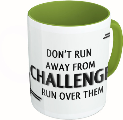 

MiiCreations Printed Ceramic Mug(325 ml), Green