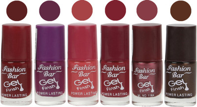 

Fashion Bar Maroon Nail Polish Multicolor,(Pack of 6)