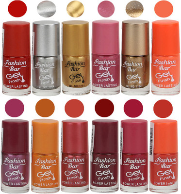 

Fashion Bar Power Lasting Nail Polish (Pack of 12) Multicolour(Pack of 12)