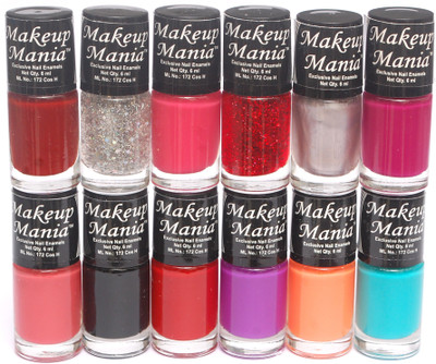 

Makeup Mania Exclusive Nail Polish Multicolor(Pack of 12)