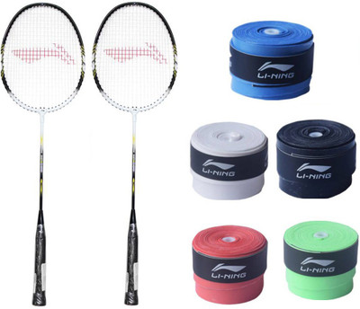 

Li-Ning XP Smash 808 2PC + 5 Pc GP20 Grip Combo Multicolor Strung Badminton Racquet(G4 - 3.25 Inches, 85 g)