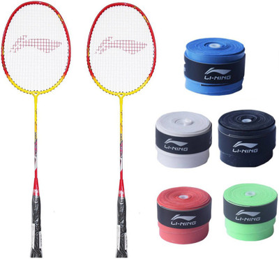 

Li-Ning XP Smash 807 2PC + 5 Pc GP20 Grip Combo Multicolor Strung Badminton Racquet(G4 - 3.25 Inches, 85 g)