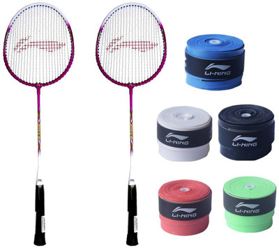 

Li-Ning XP Smash 708 2PC + 5 Pc GP20 Grip Combo Multicolor Strung Badminton Racquet(G4 - 3.25 Inches, 85 g)