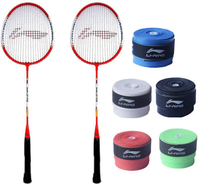 

Li-Ning XP Smash 709 2PC + 5 Pc GP20 Grip Combo Multicolor Strung Badminton Racquet(G4 - 3.25 Inches, 85 g)