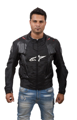 

Autofy Unisex Water Resistant Alpinestar Full Sleeves Rider Armour Riding Protective Jacket(Black