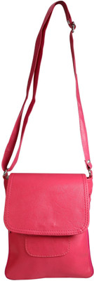 

Crude Women Casual Pink Leatherette Sling Bag