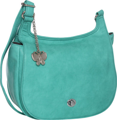 Butterflies Women Casual Green PU Sling Bag