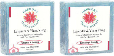 

Harmony Aromatherapy Lavender And Ylang Ylang Natural Handmade Bathing Bar With Pure Essential Oils(125 g, Pack of 2)