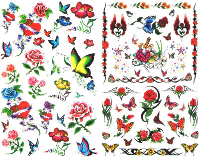 

Kauberi Jewels Combo Of 100 Temporary Waterproof Body Tattoo Standard Size For Girls/women(high Quality)ps03-78(Princess Style)