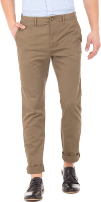 U.S. POLO ASSN. Slim Fit Men Brown Trousers