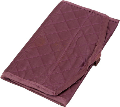 

Kuber Industries Foldable Payal kit, Travelling Organiser in Quilted Satin Material-KI3254 Make up Vanity Box(Purple)