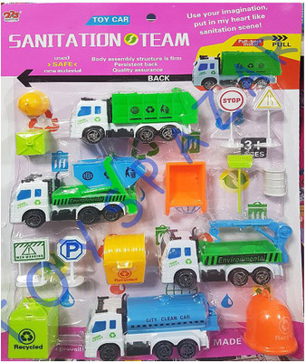 

Tickles Die Cast Pull Back Vehicles Truck Set Model Kids Toy 3 Years Plus(Multicolor)