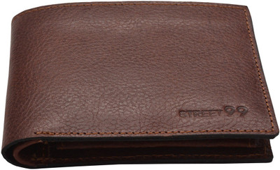 

STREET 99 Men Brown Genuine Leather Wallet(6 Card Slots)