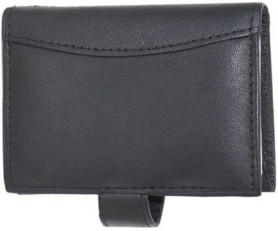

Bullstop Men Black Genuine Leather Card Holder(24 Card Slots)