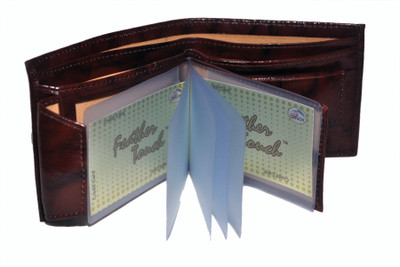 

NoVowels Men Brown Genuine Leather Wallet(11 Card Slots)