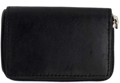 

Bullstop Men Black Genuine Leather, Fabric Card Holder(12 Card Slots)