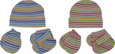 

Joymart Baby Designer Caps Mittens Booties(Multicolor)