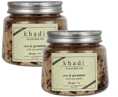 Khadi Natural Rose & Geranium with Rose Petals(400 g)