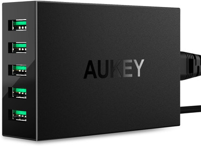 

Aukey 50W 5 Ports USB Station Mobile Charger(Black)