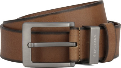 

Louis Philippe Men Black Genuine Leather Belt, Black/tan