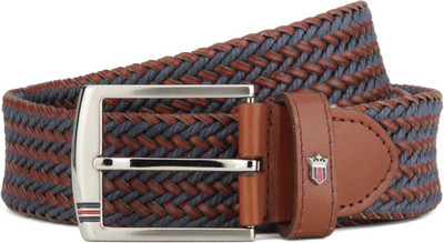

LP Louis Philippe Men Khaki Genuine Leather Belt, Khakhilight/tan