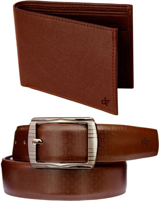 

DFashion Men Brown Artificial Leather Belt, Brown-01