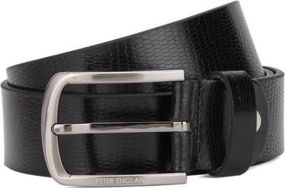 

Peter England Men Formal Black Genuine Leather Belt