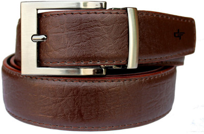 

DFashion Men Brown Artificial Leather Belt, Brown-01