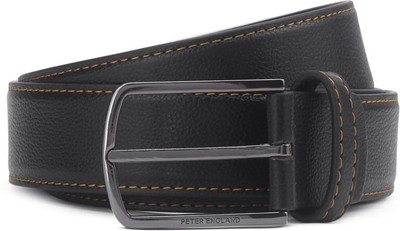 

Peter England Men Formal Black Artificial Leather Belt