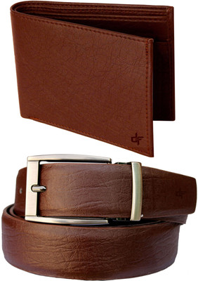 

DFashion Men Brown Artificial Leather Belt, Brown-01