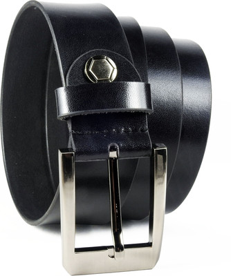 Vogard Men Party Black Genuine Leather Belt