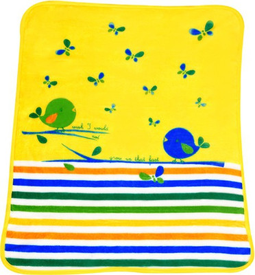 

A Home's Grace Cartoon  Crib Baby Blanket(Microfiber, Yellow