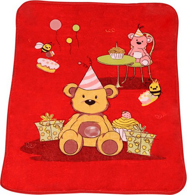 

A Home's Grace Cartoon  Crib Baby Blanket(Microfiber, Red