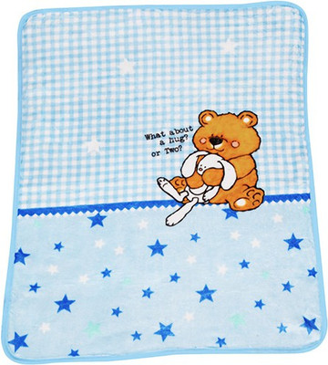 

A Home's Grace Cartoon  Crib Baby Blanket(Microfiber, Light Blue