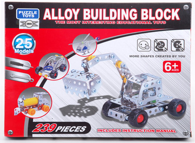 

Emob 239 Pieces Metal Alloy Building Block With You Can Create 25 Different Models Interesting Puzzle Educational Mechanix Toys(Multicolor)