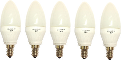 Origin 3 W Basic Candle E14 LED Bulb(Yellow, Pack of 5)