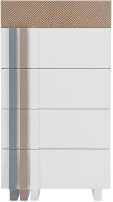 

Durian SPENCER/CD Engineered Wood Free Standing Chest of Drawers(Finish Color - White/Brown, Door Type- Hinged)