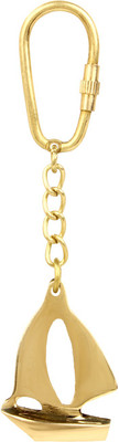 

Artshai Vintage ship Locking Key Chain(Gold)