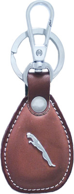 

Tech Fashion Keychain Bike Car Jaguar Brown Colour Leather Locking Key Chain(Brown)