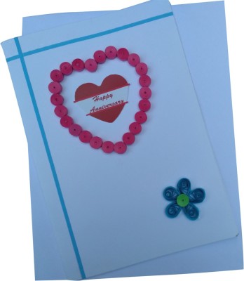 

Varsha Creations Heart Shape Greeting Card(Multicolor, Pack of 1)