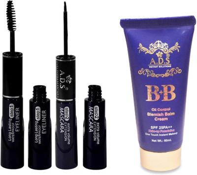 

ADS 2 in 1 Eyeliner - Mascara and BB Cream(Set of 3)
