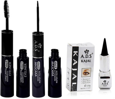 

ADS 2 in 1 Eyeliner - Mascara and Kajal(Set of 3)