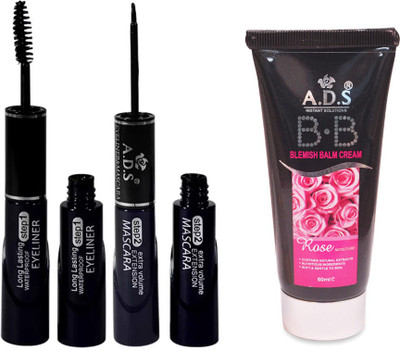

ADS 2 in 1 Eyeliner - Mascara and bb Cream(Set of 3)