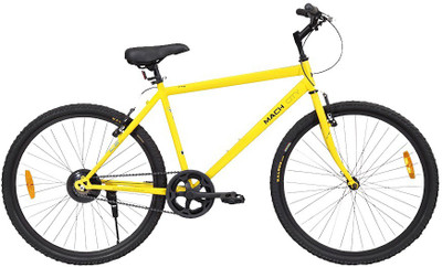 

Mach City iBike Single Speed Medium 26 T Single Speed Hybrid Cycle/City Bike(Yellow), Canary yellow