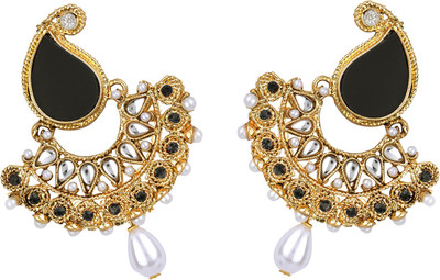 STYYLO FASHION Diva Style Zircon Alloy Chandbali Earring